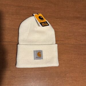 NWT White Carhartt Beanie